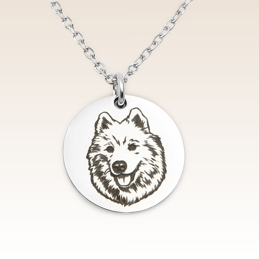 Paw Circle – Engraved Pet Necklace